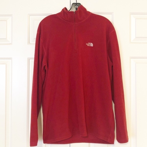 The North Face Other - The North Face red fleece quarter zip pullover. L